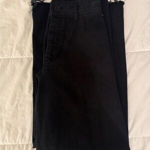 Zara Black Wide Leg Casual Trousers